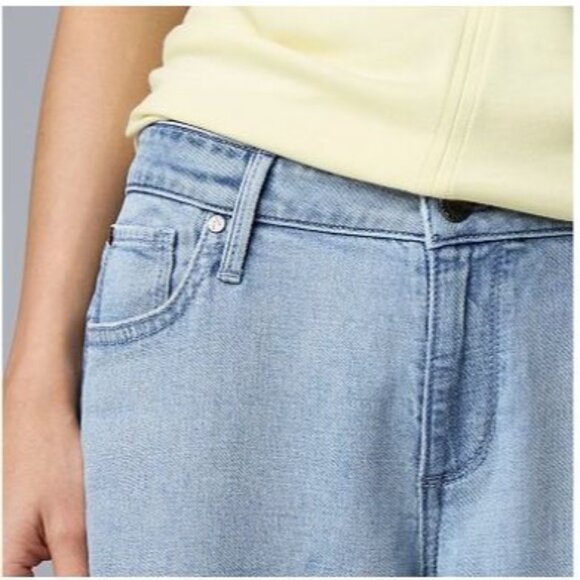 Simply Vera Wang Womens Mid Rise Ombre Fade Relaxed Wide Leg Jeans Sz 10 New - Picture 5 of 9